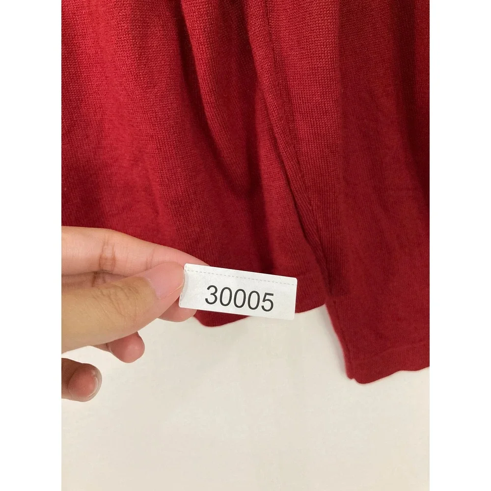 Set of Two Banana Republic Sweaters Large Red Green Silk Cashmere V-Neck Luxury